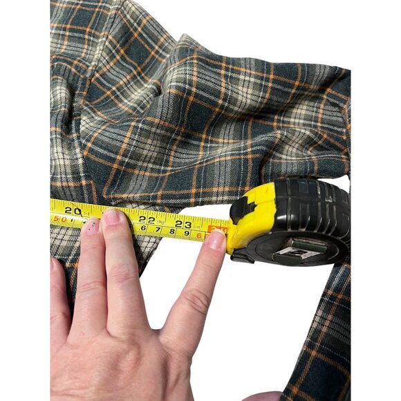 Hurley Green Plaid Flannel Shirt "Im Living For Jesus How About You?" Size M - Picture 4 of 5